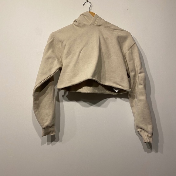 Aritzia Tna The Perfect Crop Hoodie in Beige - Picture 1 of 3